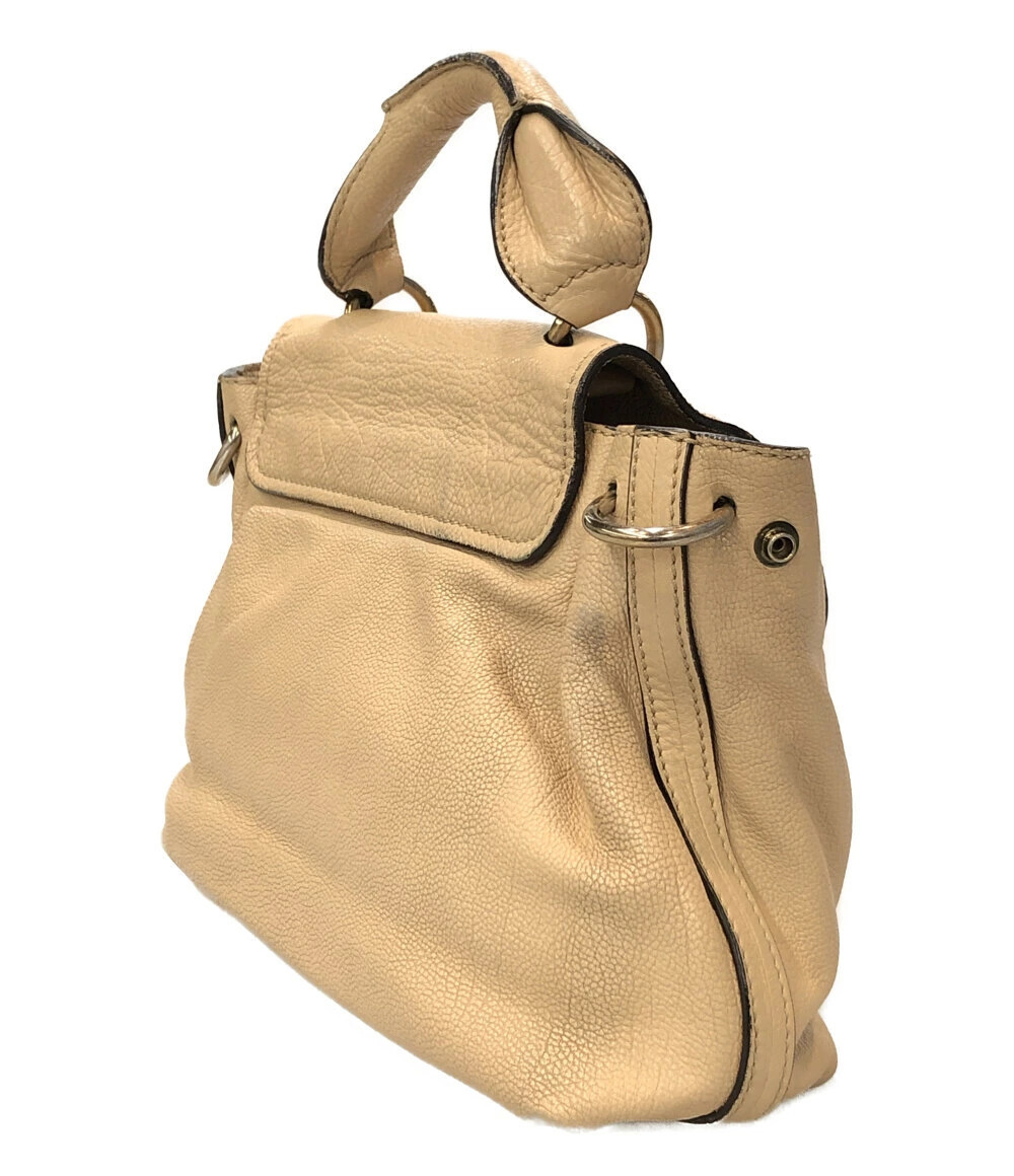Chloe Beige Leather Elsie Tote Bag Turnlock Tan Cream - Picture 2 of 8